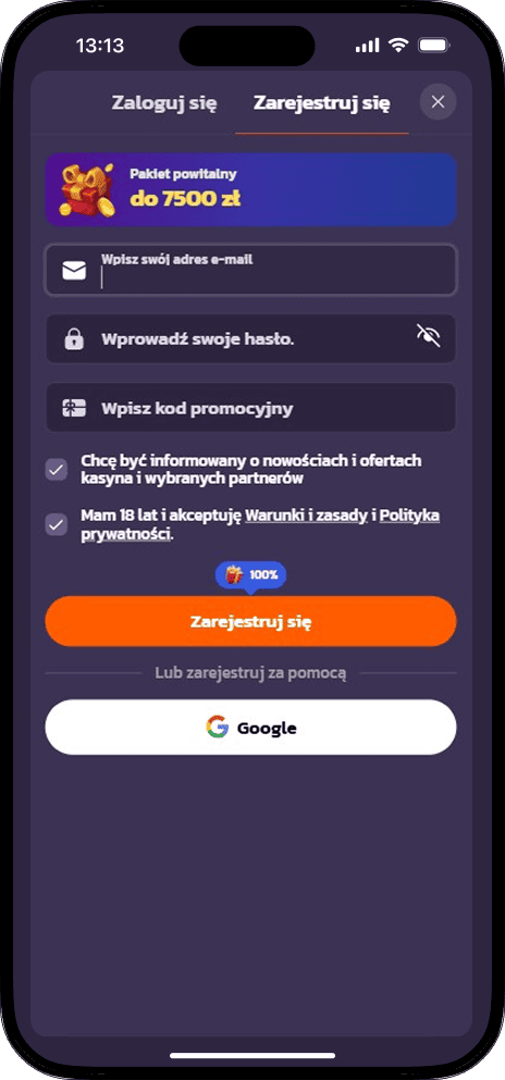 Rejestracja Coolzino